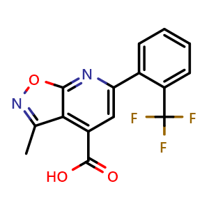 3-Methyl-6-[2-(trifluoromethyl)phenyl]-[1,2]oxazolo[5,4-b]pyridine-4-carboxylic acid