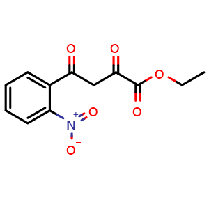 Chemical structure of Ethyl 4-(2-nitrophenyl)-2,4-dioxobutanoate , CAS 178114-28-8, AChemBlock Y221736