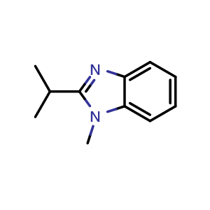 Chemical structure of 1-Methyl-2-(propan-2-yl)-1h-1,3-benzodiazole , CAS 52460-28-3, AChemBlock Y221756