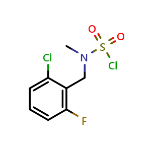 Chemical structure of n-[(2-chloro-6-fluorophenyl)methyl]-n-methylsulfamoyl chloride , CAS 923688-16-8, AChemBlock Y221759