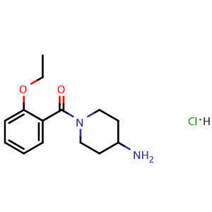 Chemical structure of 1-(2-Ethoxybenzoyl)piperidin-4-amine hydrochloride , CAS 1170625-41-8, AChemBlock Y221776