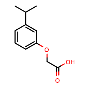 Chemical structure of 2-[3-(propan-2-yl)phenoxy]acetic acid , CAS 1878-52-0, AChemBlock Y221778