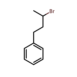 Chemical structure of (3-Bromobutyl)benzene , CAS 21953-83-3, AChemBlock Y221797