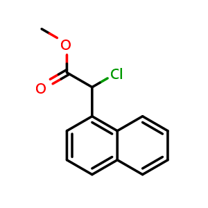 Chemical structure of Methyl 2-chloro-2-(naphthalen-1-yl)acetate , CAS 1250731-69-1, AChemBlock Y221812