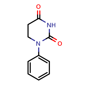 Chemical structure of 1-Phenyl-1,3-diazinane-2,4-dione , CAS 15533-68-3, AChemBlock Y221821