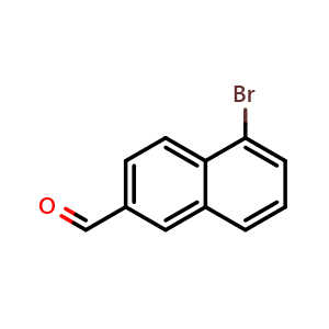 Chemical structure of 5-Bromonaphthalene-2-carbaldehyde , CAS 122349-66-0, AChemBlock Y221833