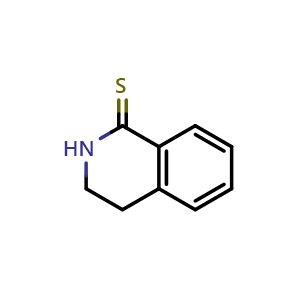 Chemical structure of 1,2,3,4-Tetrahydroisoquinoline-1-thione , CAS 6552-60-9, AChemBlock Y221843