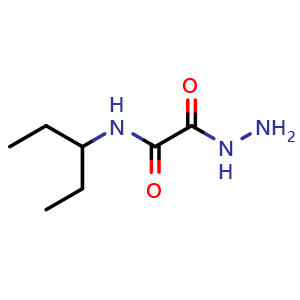 Chemical structure of 1-(Hydrazinecarbonyl)-N-(pentan-3-yl)formamide , CAS 1094769-64-8, AChemBlock Y221853