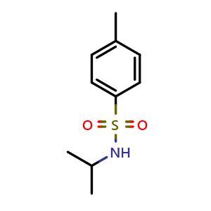 Chemical structure of 4-Methyl-N-(propan-2-yl)benzene-1-sulfonamide , CAS 21230-07-9, AChemBlock Y221854