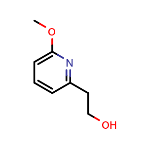 Chemical structure of 2-(6-Methoxypyridin-2-yl)ethan-1-ol , CAS 195819-17-1, AChemBlock Y221864