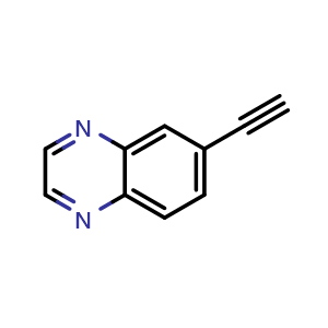 Chemical structure of 6-Ethynylquinoxaline , CAS 442517-33-1, AChemBlock Y221867