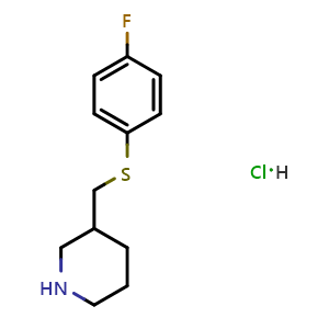 3-(((4-Fluorophenyl)thio)methyl)piperidine hydrochloride