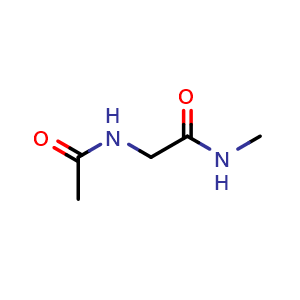 Chemical structure of 2-Acetamido-N-methylacetamide , CAS 7606-79-3, AChemBlock Y221913