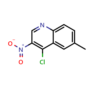 Chemical structure of 4-Chloro-6-methyl-3-nitroquinoline , CAS 99010-06-7, AChemBlock Y221924