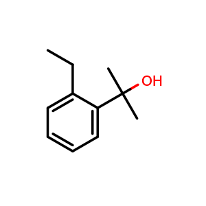Chemical structure of 2-(2-Ethylphenyl)propan-2-ol , CAS 104174-11-0, AChemBlock Y221928