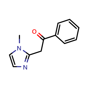 Chemical structure of 2-(1-Methyl-1h-imidazol-2-yl)-1-phenylethan-1-one , CAS 52083-24-6, AChemBlock Y221933