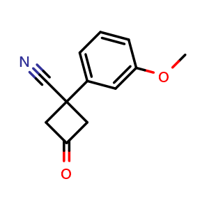 1-(3-Methoxyphenyl)-3-oxocyclobutane-1-carbonitrile