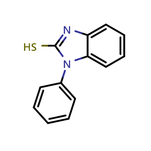 Chemical structure of 1-Phenyl-1H-benzo[d]imidazole-2-thiol , CAS 4493-32-7, AChemBlock Y221961