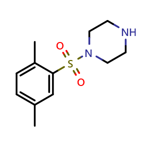 Chemical structure of 1-(2,5-Dimethylbenzenesulfonyl)piperazine , CAS 524711-33-9, AChemBlock Y221965