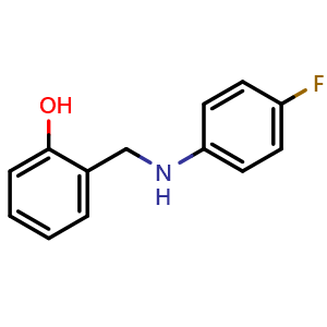 Chemical structure of 2-{[(4-fluorophenyl)amino]methyl}phenol , CAS 198879-38-8, AChemBlock Y221968