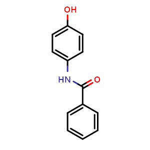 Chemical structure of N-(4-Hydroxyphenyl)benzamide , CAS 15457-50-8, AChemBlock Y221976