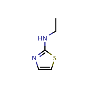 Chemical structure of N-Ethyl-1,3-thiazol-2-amine , CAS 13472-75-8, AChemBlock Y221991