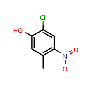 Chemical structure of 2-Chloro-5-methyl-4-nitrophenol , CAS 40130-97-0, AChemBlock Y221994
