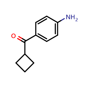 Chemical structure of 4-Cyclobutanecarbonylaniline , CAS 1339232-25-5, AChemBlock Y222008