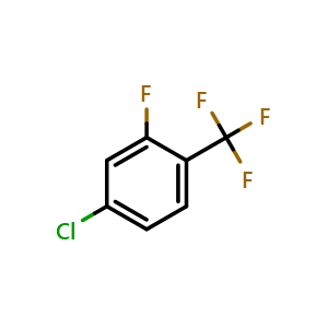 Chemical structure of 4-Chloro-2-fluoro-1-(trifluoromethyl)benzene , CAS 94444-59-4, AChemBlock Y222015
