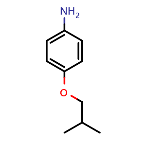 Chemical structure of 4-Isobutoxyaniline , CAS 5198-04-9, AChemBlock Y222026