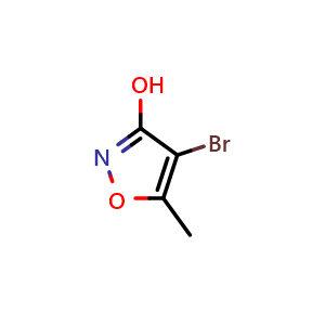 Chemical structure of 4-Bromo-5-methylisoxazol-3-ol , CAS 10067-92-2, AChemBlock Y222033
