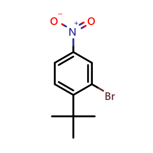 Chemical structure of 2-Bromo-1-(tert-butyl)-4-nitrobenzene , CAS 6310-17-4, AChemBlock Y222044