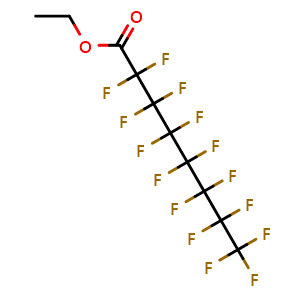Chemical structure of Ethyl 2,2,3,3,4,4,5,5,6,6,7,7,8,8,8-pentadecafluorooctanoate , CAS 3108-24-5, AChemBlock Y222054