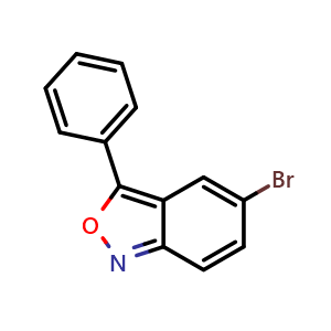Chemical structure of 5-Bromo-3-phenylbenzo[c]isoxazole , CAS 885-34-7, AChemBlock Y222057