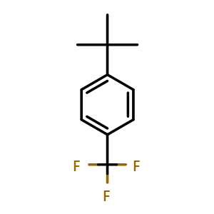 Chemical structure of 1-(Tert-butyl)-4-(trifluoromethyl)benzene , CAS 160001-85-4, AChemBlock Y222092