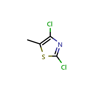 Chemical structure of 2,4-Dichloro-5-methylthiazole , CAS 105315-39-7, AChemBlock Y222094