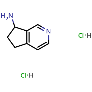 Chemical structure of 6,7-Dihydro-5H-[2]pyrindin-7-ylamine dihydrochloride , CAS 2305079-87-0, AChemBlock Y222099