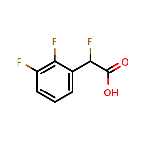 Chemical structure of 2-(2,3-Difluorophenyl)-2-fluoroacetic acid , CAS 1522029-22-6, AChemBlock Y222114