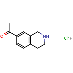 Chemical structure of 1-(1,2,3,4-Tetrahydroisoquinolin-7-yl)ethan-1-one hydrochloride , CAS 82771-27-5, AChemBlock Y222152