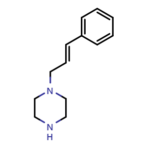 Chemical structure of 1-Cinnamylpiperazine , CAS 18903-01-0, AChemBlock Y222165