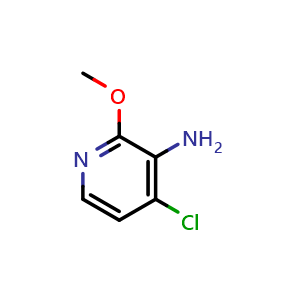 Chemical structure of 4-Chloro-2-methoxypyridin-3-amine , CAS 934180-49-1, AChemBlock Y222186
