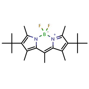 Chemical structure of Pyrromethene 597 , CAS 137829-79-9, AChemBlock Y222192