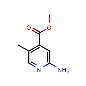 Chemical structure of Methyl 2-amino-5-methylisonicotinate , CAS 1228898-04-1, AChemBlock Y222203