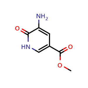 Chemical structure of Methyl 5-amino-6-oxo-1,6-dihydropyridine-3-carboxylate , CAS 222970-60-7, AChemBlock Y222204