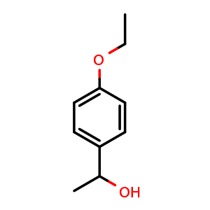 Chemical structure of 1-(4-Ethoxyphenyl)ethan-1-ol , CAS 52067-36-4, AChemBlock Y222216