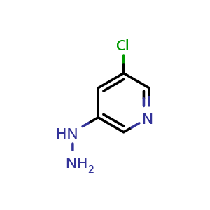 Chemical structure of 3-Chloro-5-hydrazinylpyridine , CAS 1289121-90-9, AChemBlock Y222217