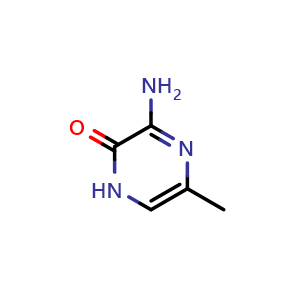 Chemical structure of 3-Amino-5-methylpyrazin-2(1H)-one , CAS 89179-61-3, AChemBlock Y222237