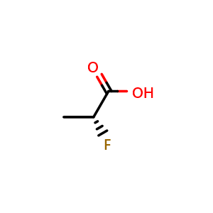 Chemical structure of (R)-2-Fluoropropanoic acid , CAS 75244-22-3, AChemBlock Y222244