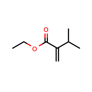 Chemical structure of Ethyl 3-methyl-2-methylenebutanoate , CAS 68834-46-8, AChemBlock Y222262