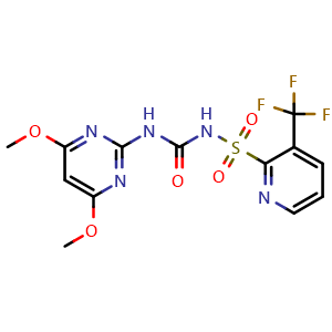 Chemical structure of N-((4,6-Dimethoxypyrimidin-2-yl)carbamoyl)-3-(trifluoromethyl)pyridine-2-sulfonamide , CAS 104040-78-0, AChemBlock Y222271